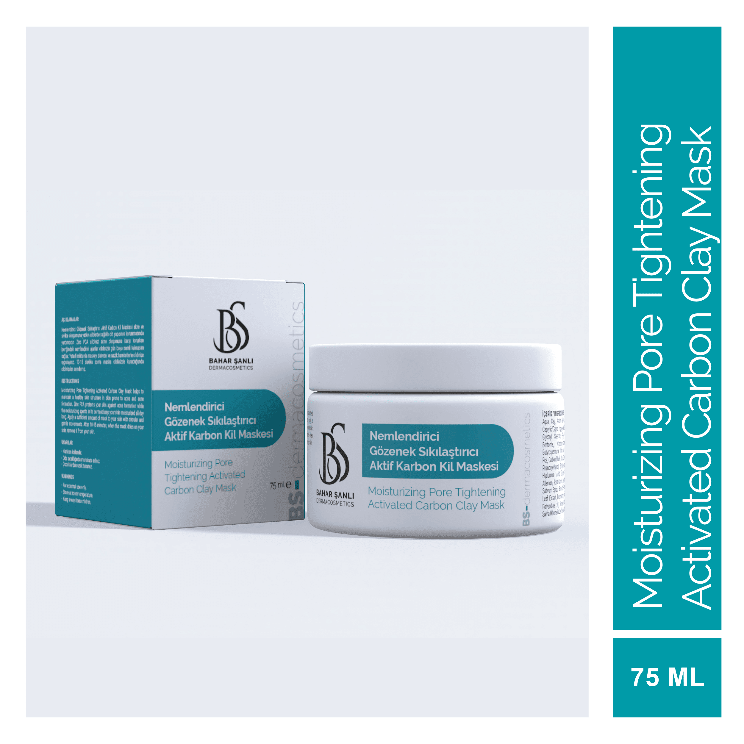 Nemlendirici Gözenek Sıkılaştırıcı Aktif Karbon Kil Maskesi 75 ml